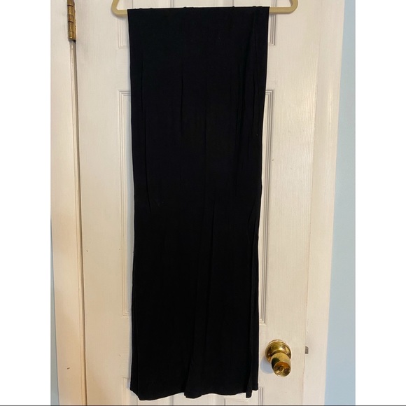 Black Double Slit Maxi Skirt | Size S - Picture 2 of 2
